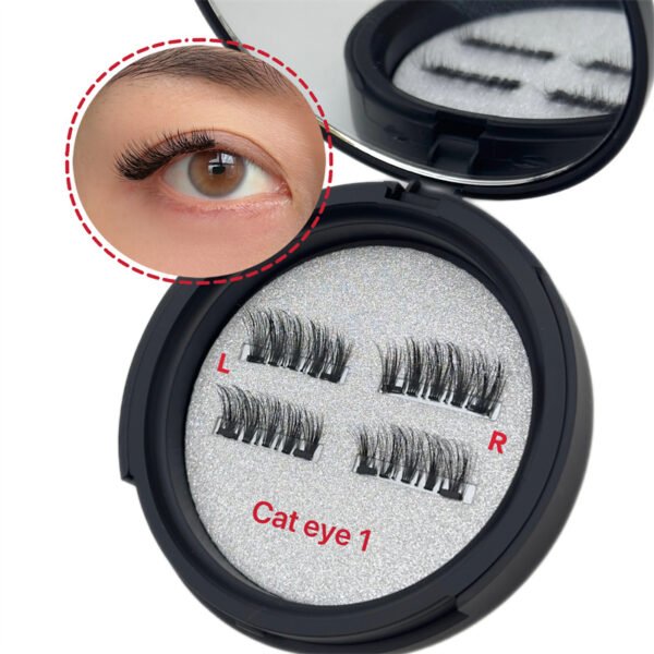 Half quantum magnetic eyelash 4 pieces in1pairs（CAT EYELASH 1） - Image 2