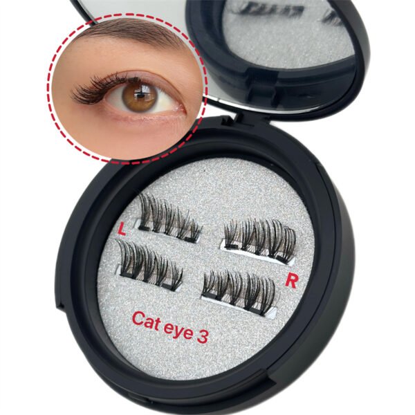 Half quantum magnetic eyelash 4 pieces in1pairs（CAT EYELASH 3） - Image 2